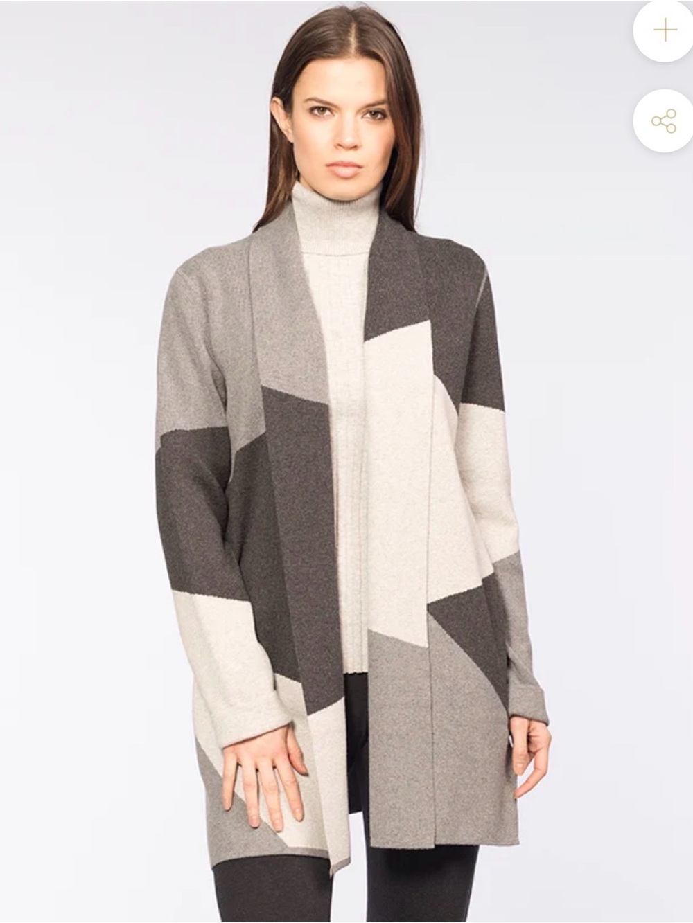 OST HUDSON COLOR COLLAGE COAT Cardigan, Size XS (OVERSIZED)